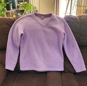 L. L. Bean fleece pullover pastel purple size small